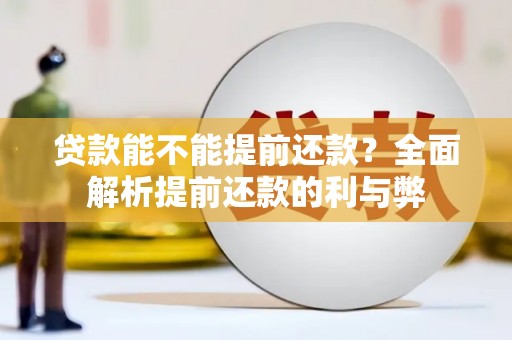 阜城贷款能不能提前还款？全面解析提前还款的利与弊
