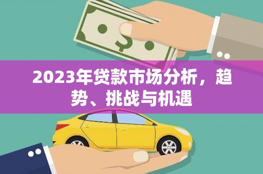 阜城2023年贷款市场分析，趋势、挑战与机遇