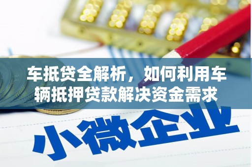 阜城车抵贷全解析，如何利用车辆抵押贷款解决资金需求