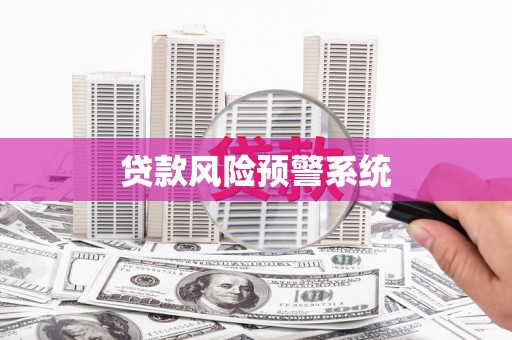 阜城贷款风险预警系统