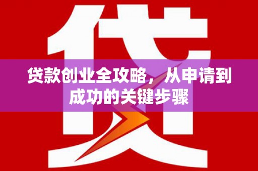 阜城贷款创业全攻略，从申请到成功的关键步骤