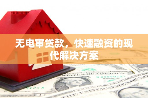 阜城无电审贷款，快速融资的现代解决方案