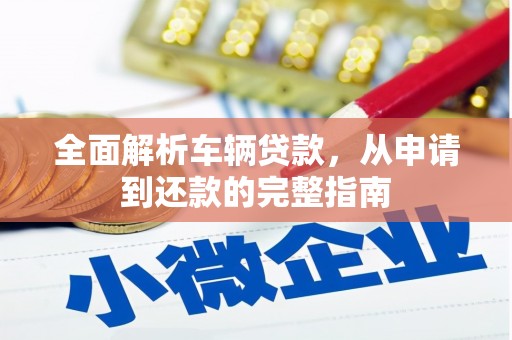 阜城全面解析车辆贷款，从申请到还款的完整指南