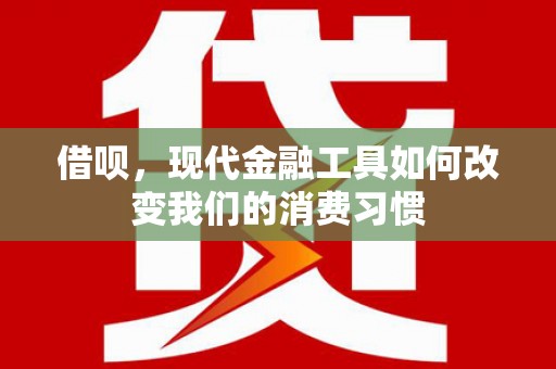 阜城借呗，现代金融工具如何改变我们的消费习惯