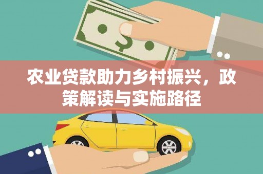 阜城农业贷款助力乡村振兴，政策解读与实施路径