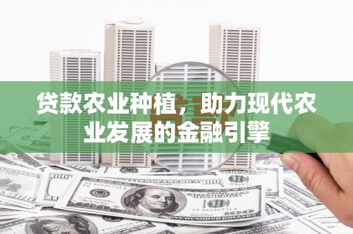 阜城贷款农业种植，助力现代农业发展的金融引擎