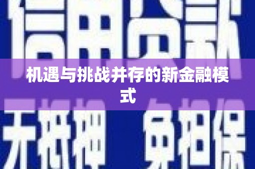 阜城机遇与挑战并存的新金融模式