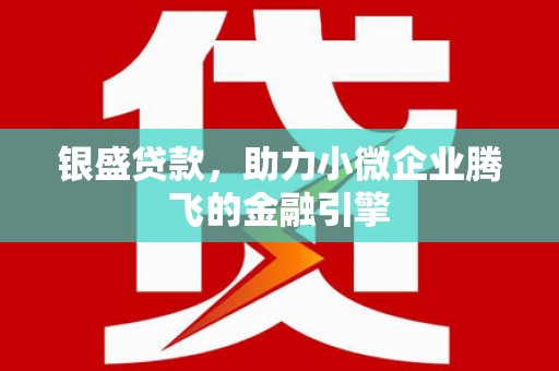 阜城银盛贷款，助力小微企业腾飞的金融引擎