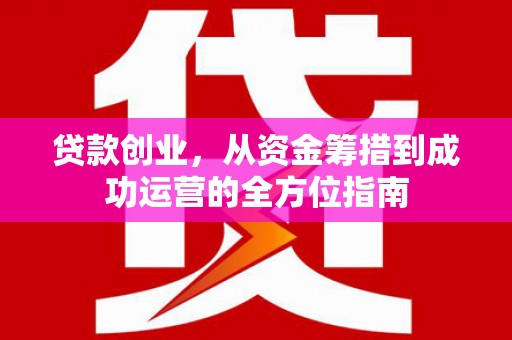 阜城贷款创业，从资金筹措到成功运营的全方位指南