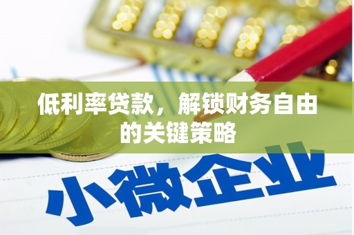 阜城低利率贷款，解锁财务自由的关键策略