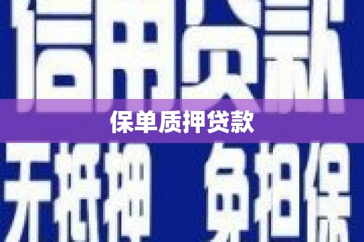 阜城保单质押贷款