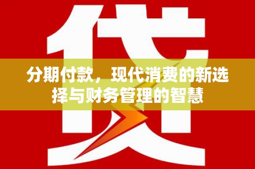 阜城分期付款，现代消费的新选择与财务管理的智慧