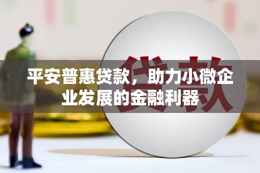 阜城平安普惠贷款，助力小微企业发展的金融利器