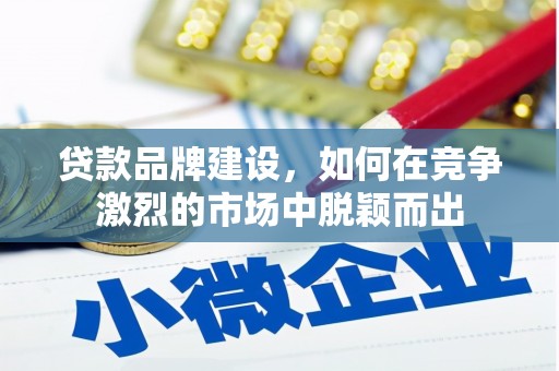 阜城贷款品牌建设，如何在竞争激烈的市场中脱颖而出