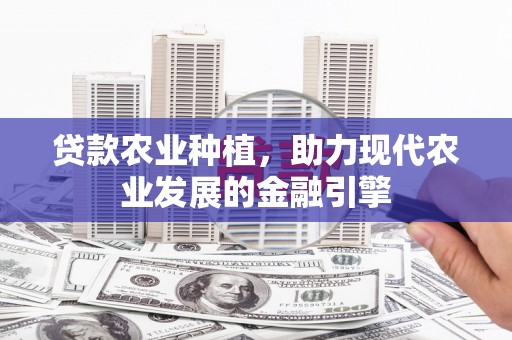 阜城贷款农业种植，助力现代农业发展的金融引擎