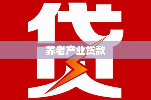 阜城养老产业贷款