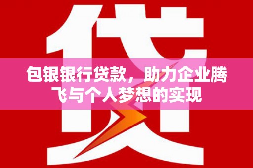 阜城包银银行贷款，助力企业腾飞与个人梦想的实现