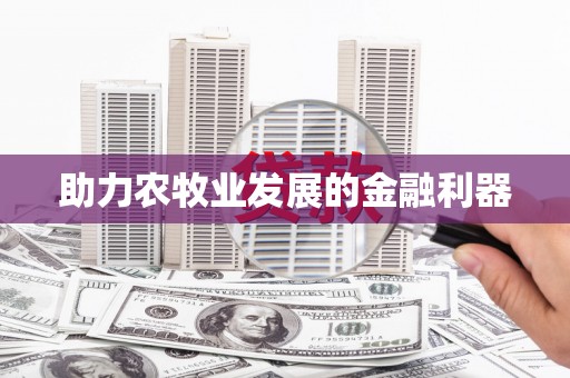 阜城助力农牧业发展的金融利器