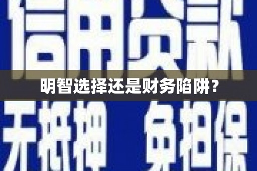 阜城明智选择还是财务陷阱？