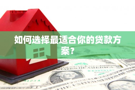 阜城如何选择最适合你的贷款方案？