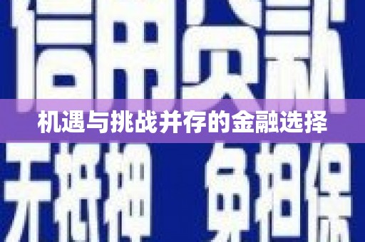 阜城机遇与挑战并存的金融选择
