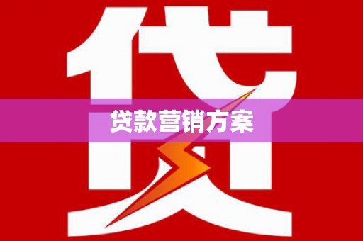 阜城贷款营销方案