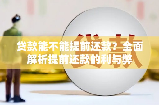 阜城贷款能不能提前还款？全面解析提前还款的利与弊